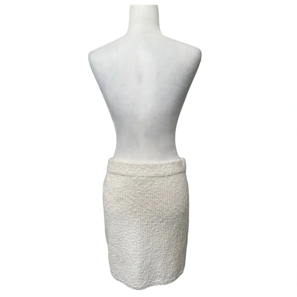 MNG by Mango Off White Light Wash Pull On Mini Skirt - Size Medium